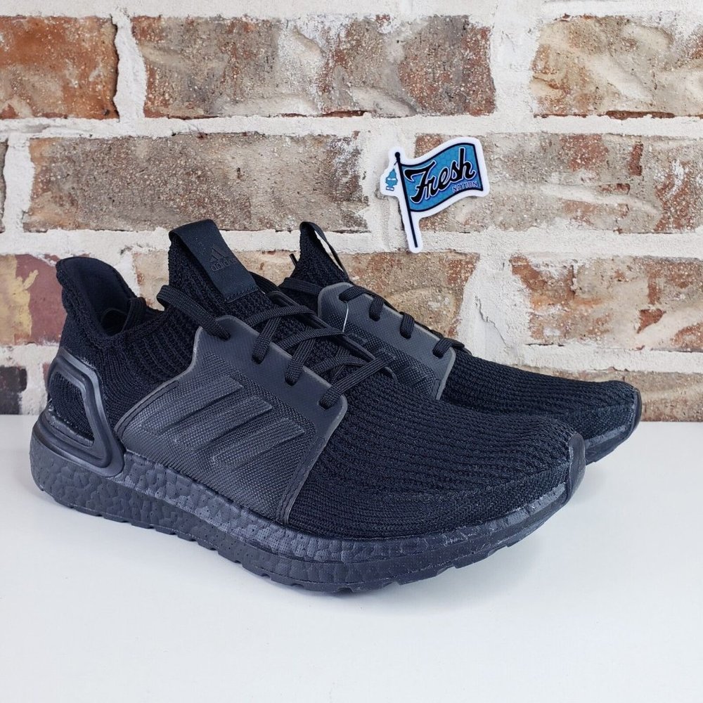 Adidas Ultraboost 19M Triple Black Athletic Running Shoe Men's Size 7.5  G27508